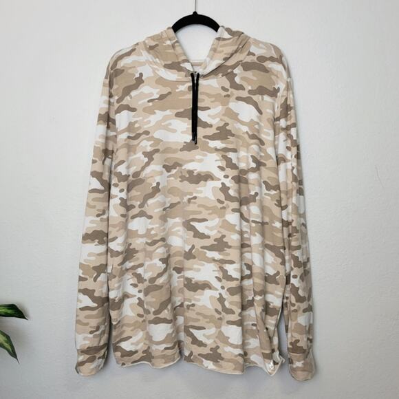 TORRID Active Tan Camo Pullover Hoodie Sweatshirt Cozy Neutral Plus Size 3X - Picture 2 of 15